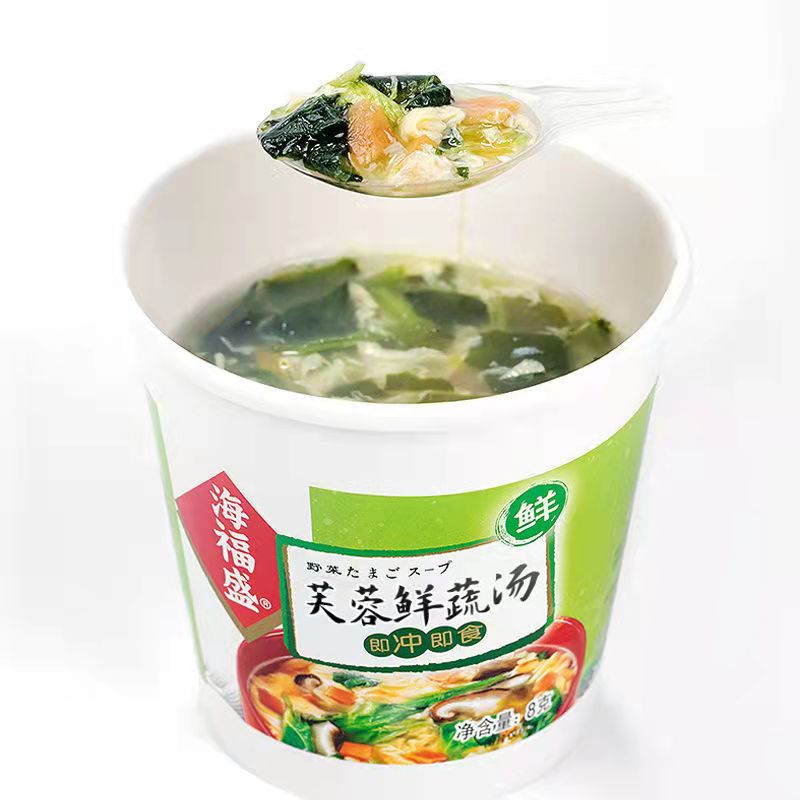 海福盛速食汤芙蓉鲜蔬速食汤杯装冲泡即食蔬菜汤料包早餐方便汤 - 图1