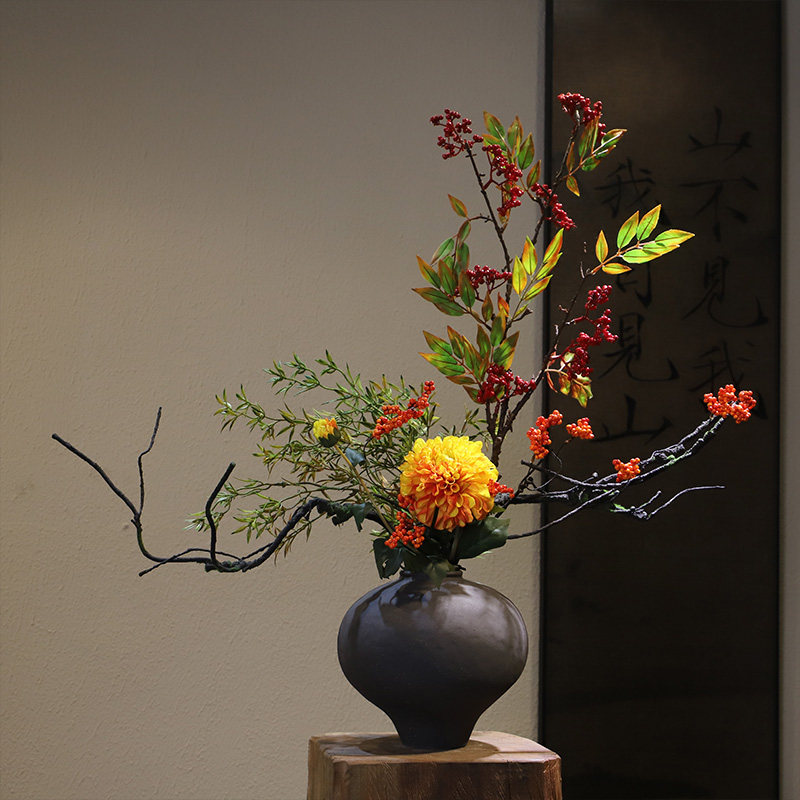 宋代美学陶瓷花瓶禅意新中式摆件民宿酒店高级插花玄关家居装饰品,淘宝优惠券,粉丝福利购,淘宝优惠卷