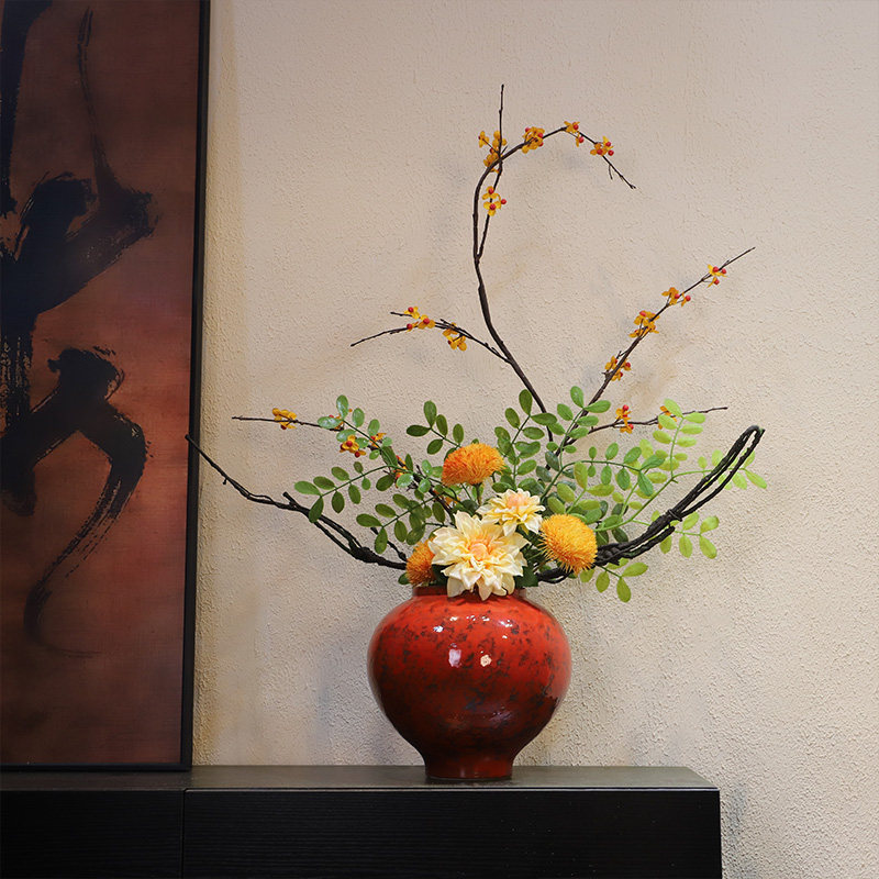 宋代禅意美学花瓶新中式家居花艺摆件民宿酒店玄关别墅高级装饰品,淘宝优惠券,粉丝福利购,淘宝优惠卷
