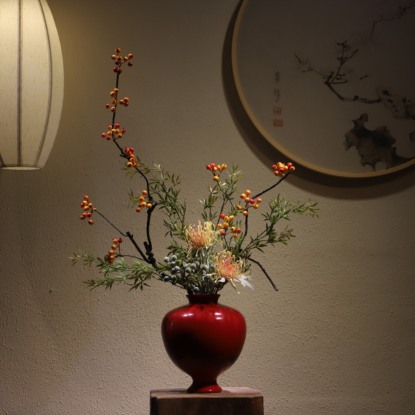 新中式红色陶瓷花瓶禅意家居装饰摆件客厅民宿酒店设计师推荐插花,淘宝优惠券,粉丝福利购,淘宝优惠卷
