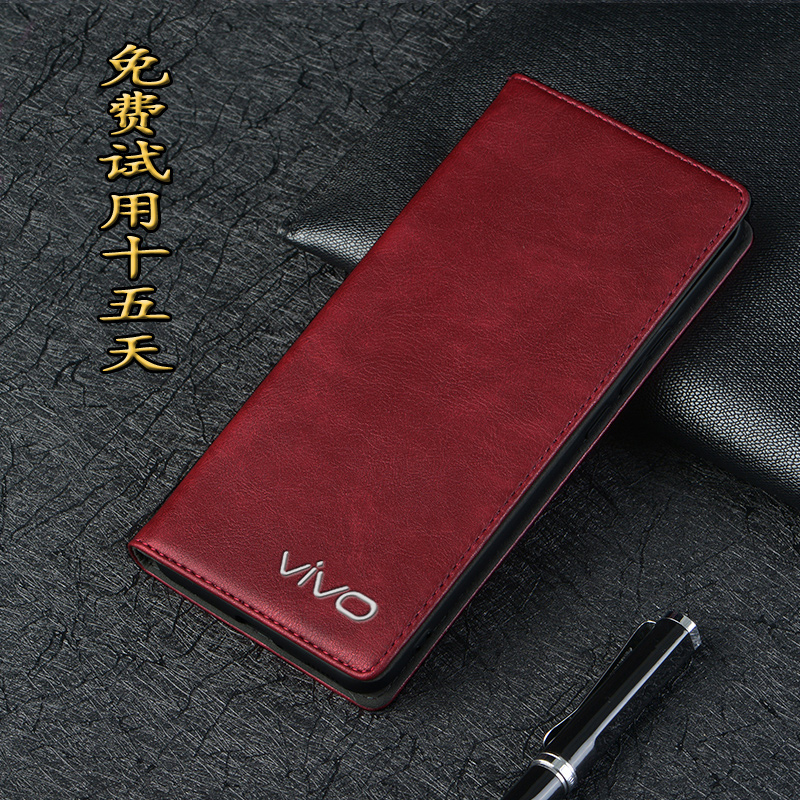 适用vivoS18手机壳新款真皮镜头全包防摔外壳 vivoS18Pro保护套翻盖皮套商务牛皮V2323A手机套男款女款-图2