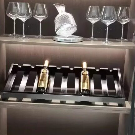 创意红酒架摆件实木现代简约红酒展示架商用酒瓶架红酒贴标陈列架 - 图0