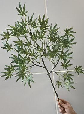 仿真红枫叶七角枫鸡爪槭 做树单支叶材工程装饰造景用叶子五角枫