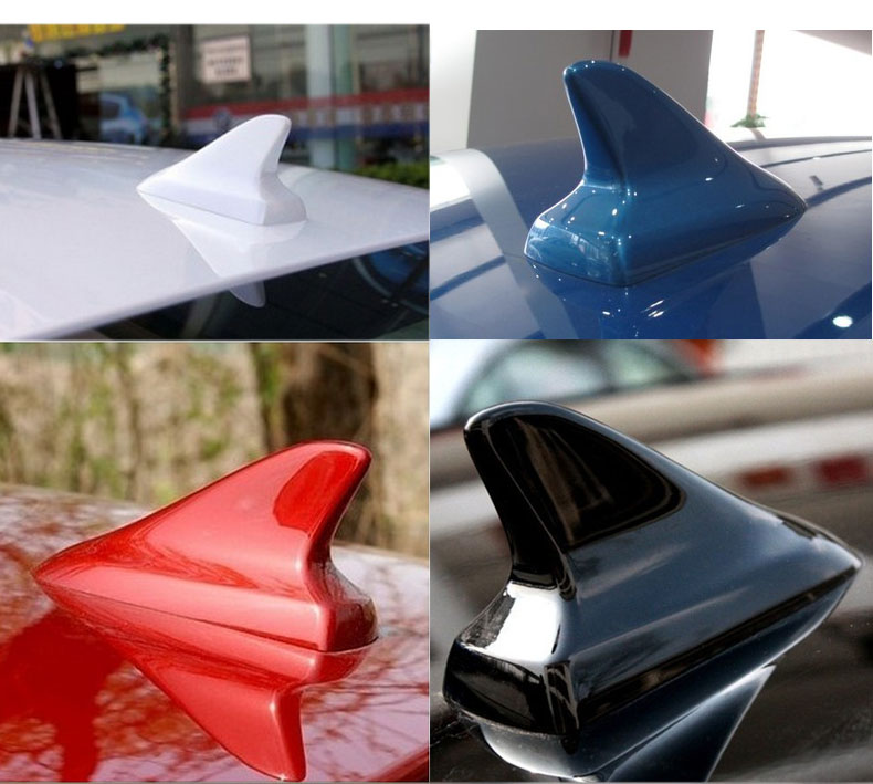 适用于丰田卡罗拉雷凌凯美瑞汽车天线改装鲨鱼鳍珍珠白车顶尾翼饰-图1
