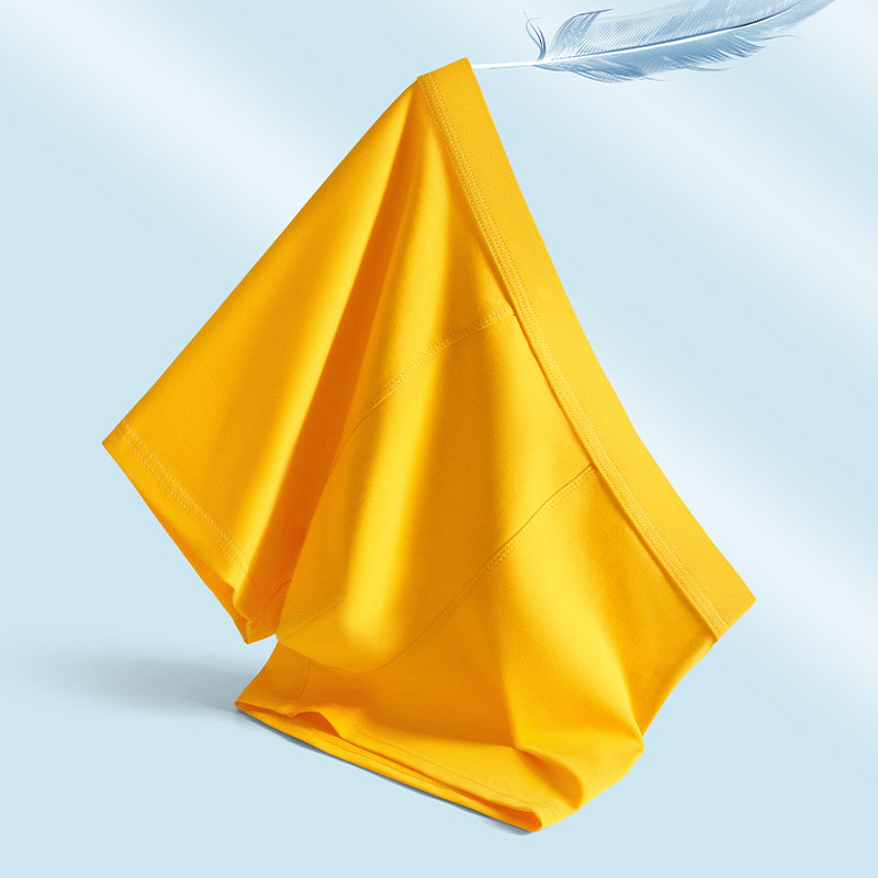 男士黄色内裤男纯棉平角平角裤纯黄短裤平四角裤5A抗菌黄内裤,淘宝优惠券,粉丝福利购,淘宝优惠卷