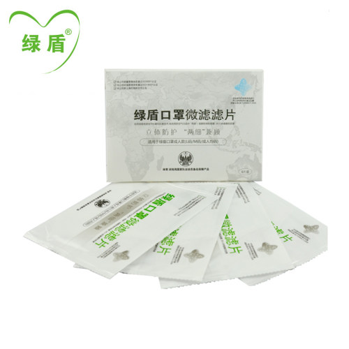 绿盾pm2.5口罩滤片防雾霾口罩滤芯成人男女儿童防尘口罩过滤网片 - 图1