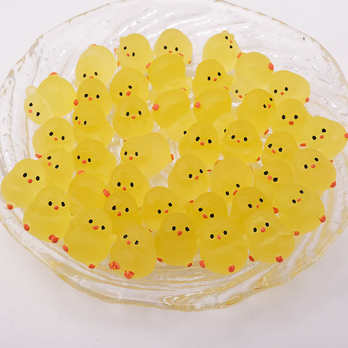 夜光小鸡饰品配件儿童桌面玩具小摆件迷你仿真动物幼儿园节日礼品 - 图3