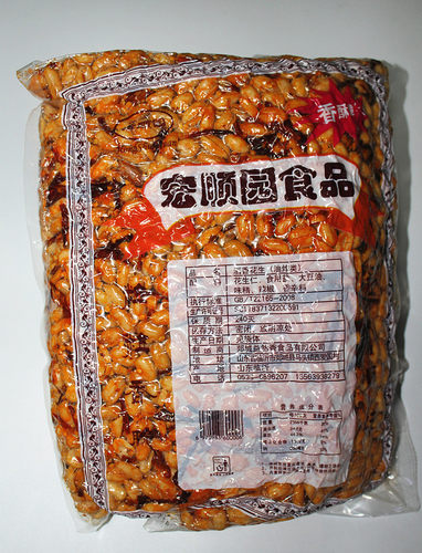 山东宏顺园大袋装酒香花生香辣口味花生零食脱皮花生下酒菜 - 图0