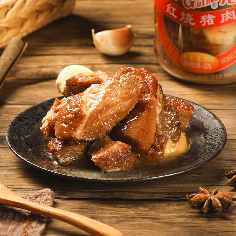 厦门古龙红烧猪肉猪脚排骨罐头390g*2罐速食午餐肉东坡肉即食卤肉,淘宝优惠券,粉丝福利购,淘宝优惠卷