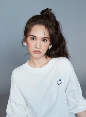 透明爱心百搭夸张珍珠杨丞琳同款