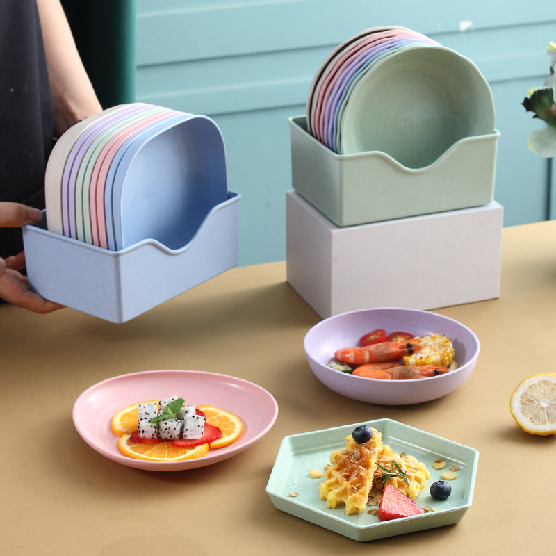 家用吐骨碟餐桌装渣盘小盘子水果盘零食盘带底座收纳塑料小菜碟子,淘宝优惠券,粉丝福利购,淘宝优惠卷