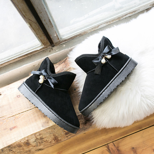 新款时尚雪地靴女日系冬季短筒棉鞋