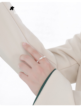 Thecolorsharky面包系列INS冷淡风蝴蝶结可颂S925纯银戒指女指环