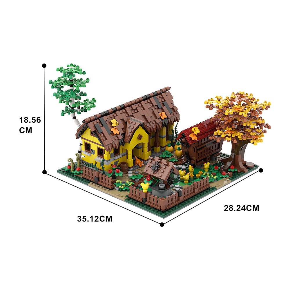 高【砖零件】中世纪古老的乡间别墅建筑MOC-130082拼装积木玩具 - 图3