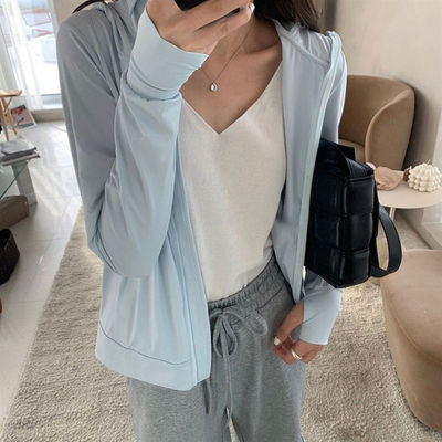 防晒衣女2021新款超火夏季短款长袖薄款百搭ins潮开衫外套防晒服