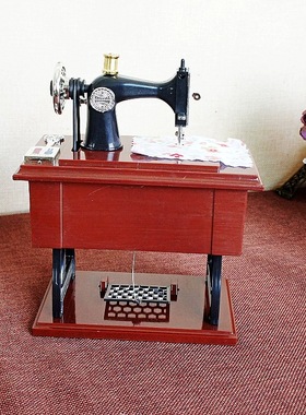 办公室装饰摆件餐边柜老式缝纫机
