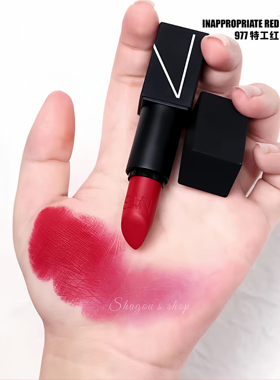 纳斯nars inappropriate red魔方唇膏口红显白提升气色中样 1.6g