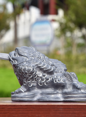 青石金蟾摆件招财嘉祥石雕石材