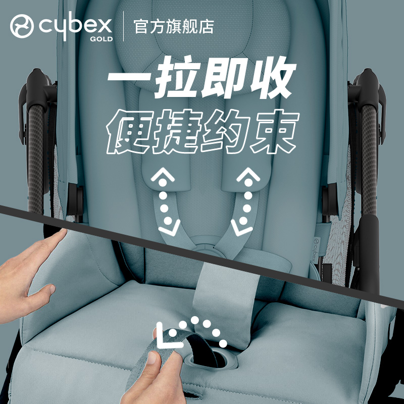 Cybex全新升级轻便婴儿车Melio3Pro碳纤维可坐可躺双向遛娃神器-图3