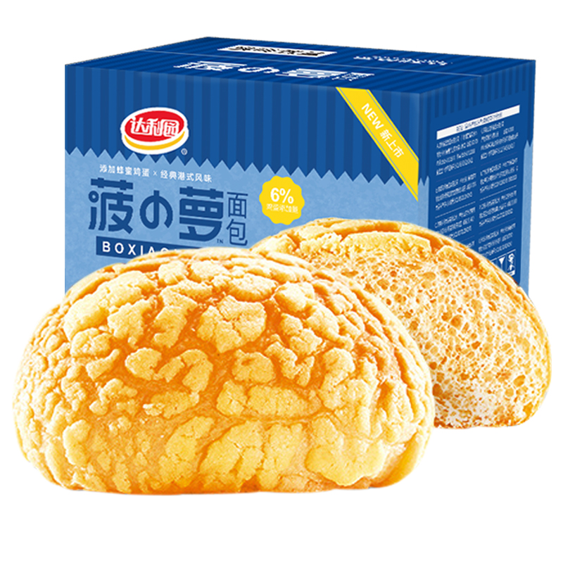 达利园菠小萝面包整箱早餐面包代餐下午茶健康蛋糕点休闲零食批发 - 图0