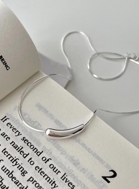 S925通体纯银小茄子项链