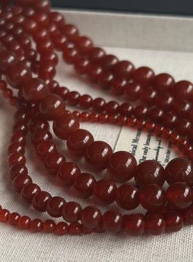 S925纯银天然红玛瑙项链女