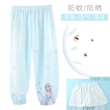 Дисней, детское средство от комаров, летние тонкие детские шифоновые дышащие штаны для отдыха для принцессы