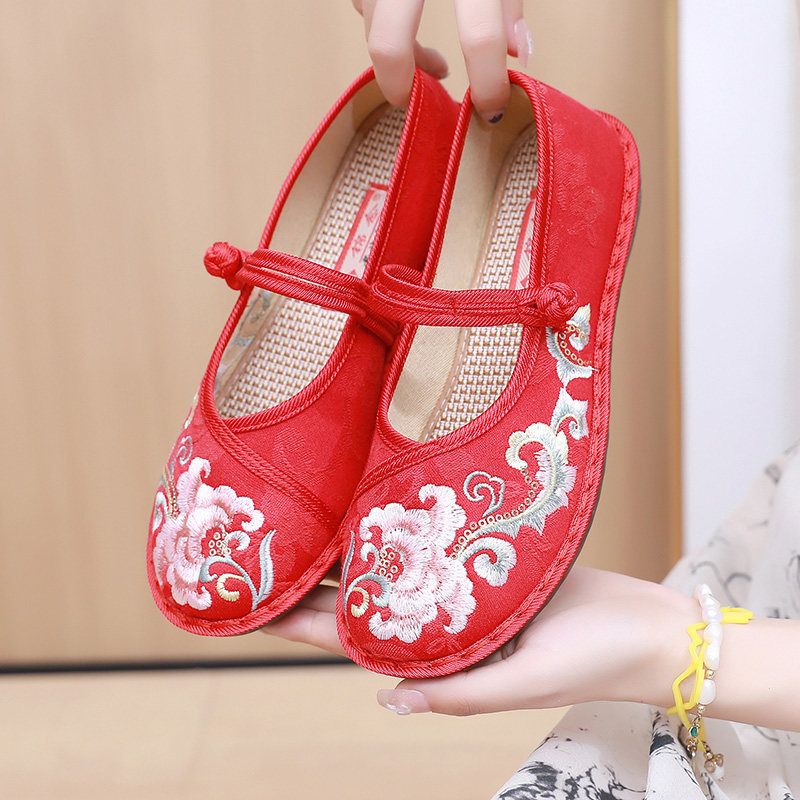 新款老北京布鞋女鞋平底单鞋春季汉服鞋软底休闲绣花鞋浅口妈妈鞋,淘宝优惠券,粉丝福利购,淘宝优惠卷