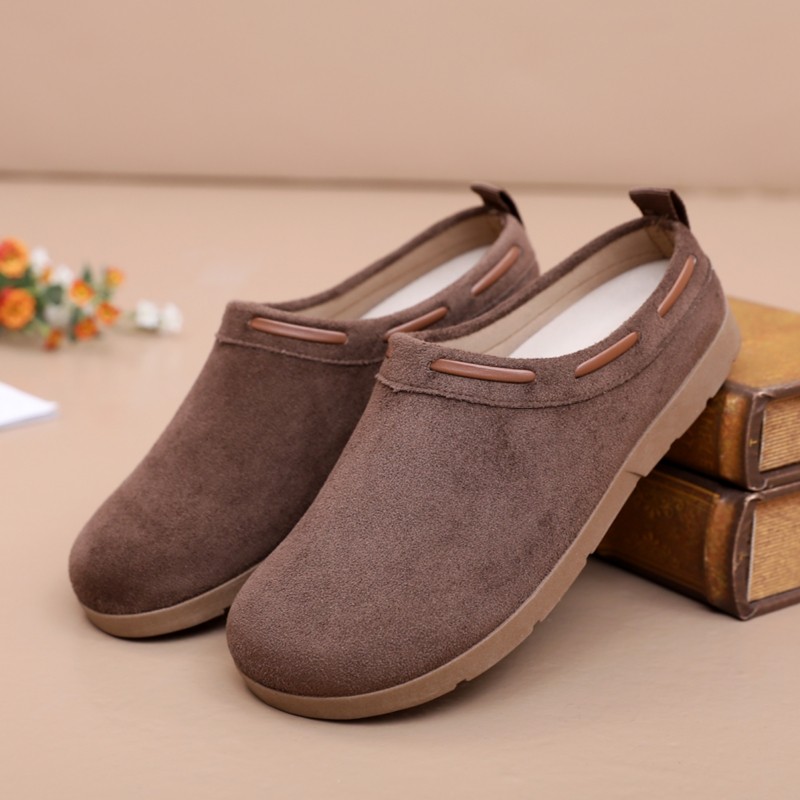 2026新款勃肯鞋女半托一脚蹬懒人鞋时尚休闲鞋软底布鞋女单鞋平底,淘宝优惠券,粉丝福利购,淘宝优惠卷