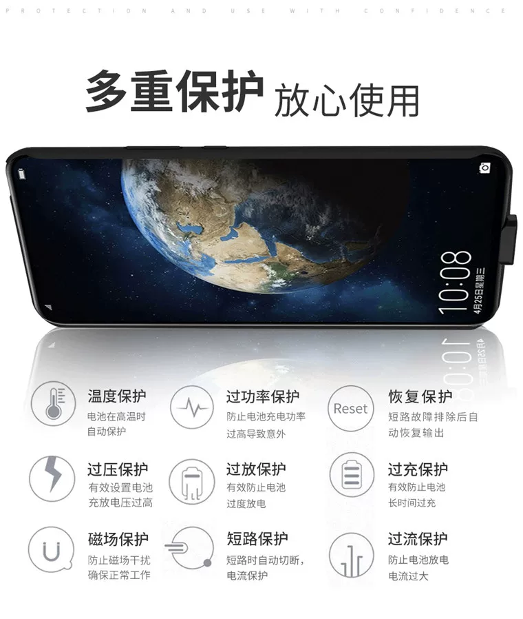 Huawei, Honor, совместимый аккумулятор зарядки, ультратонкий чехол для телефона, блок питания