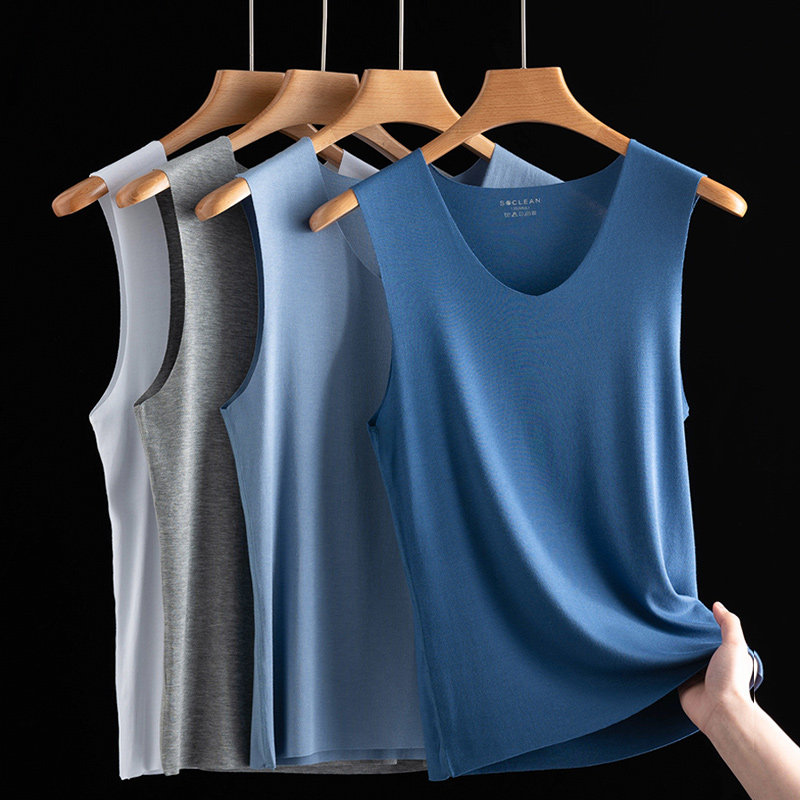 简云 50支超细莫代尔 男式无痕背心 2件装 天猫优惠券折后￥29.9包邮（￥69.9-40）