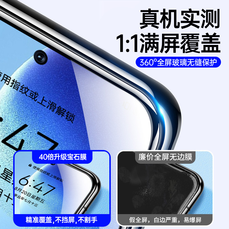 适用opporeno5钢化膜适用oppo/reno5k手机膜的全屏5g新款opp0pp0ppo高清5防指纹ren0全包防蓝光保护贴膜 - 图0