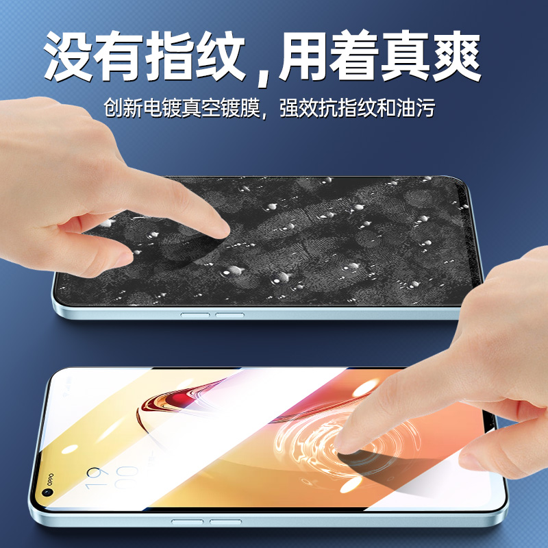 适用opporeno8钢化膜适用oppo/reno8pro手机膜防窥防摔全屏覆盖pro+新款防窥膜Oppo防偷窥钢化玻璃全包保护膜 - 图3