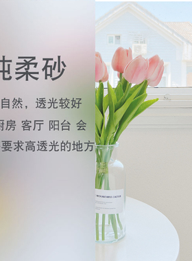 白色窗户磨砂玻璃贴纸透光不透明办公室玻璃贴膜卫生间浴室贴纸