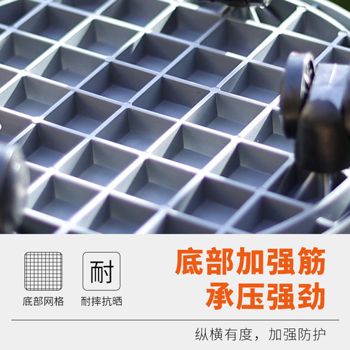塑料钢化滚轮底座家用带轮盆托移动花盆托盘带万向轮接水盘花盘垫 - 图1