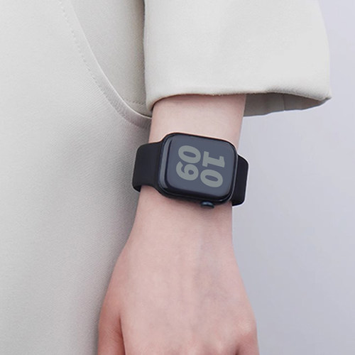适用applewatch10表带液态硅胶运动苹果手表带iwatch11创意可爱男女49潮7代ultra通用ultra2高级配件42夏天 - 图1