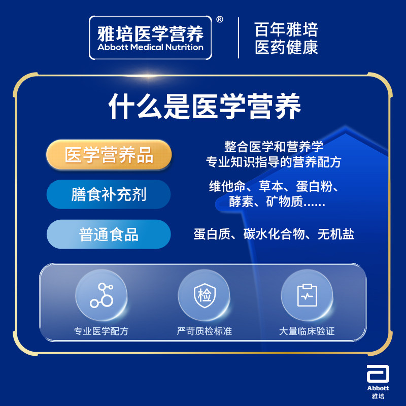 雅培全安素特医全营养配方营养粉 雅培特医营养品大豆分离蛋白/混合蛋白