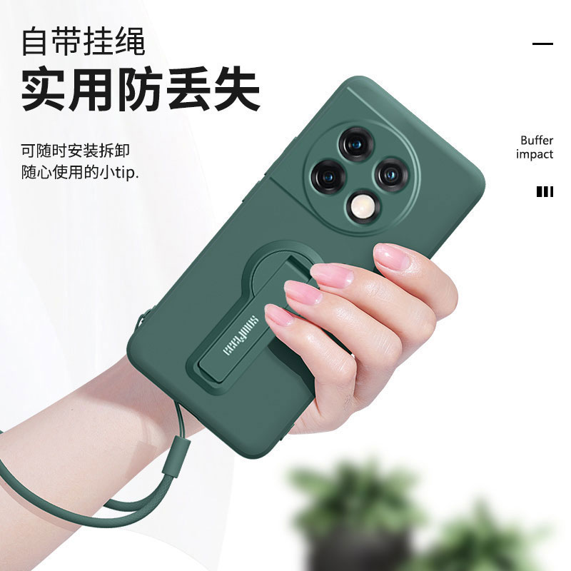 适用一加13T手机壳一加12液态1+11硅胶支架1+10保护套一加10pro包镜头男女一加9rt防摔外壳超薄软壳 - 图0