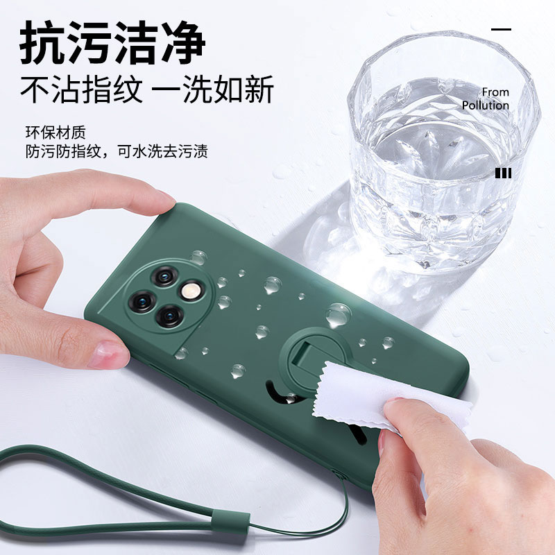 适用一加13T手机壳一加12液态1+11硅胶支架1+10保护套一加10pro包镜头男女一加9rt防摔外壳超薄软壳 - 图1