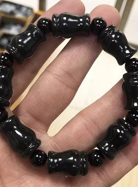 玉石立体花瓶手串玉路路通男女款手饰新疆和田玉手链青玉葫芦手链