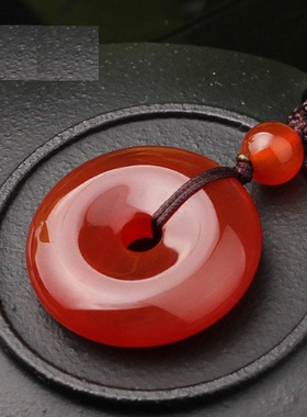 新疆白玉平安扣吊坠玛瑙挂件男女