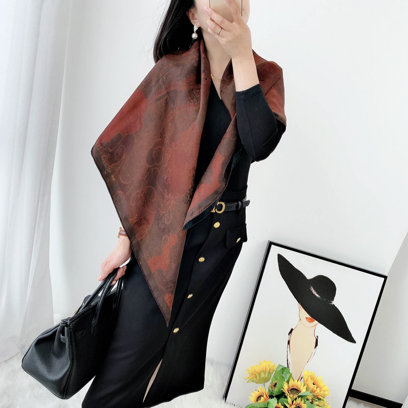 【故宫的夜】老料香云纱大方巾优雅气质古典美中国风丝巾披肩围巾,淘宝优惠券,粉丝福利购,淘宝优惠卷