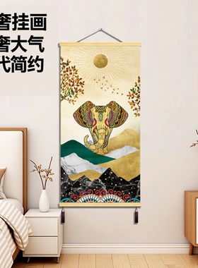 进门玄关画轻奢过道招财风水壁画
