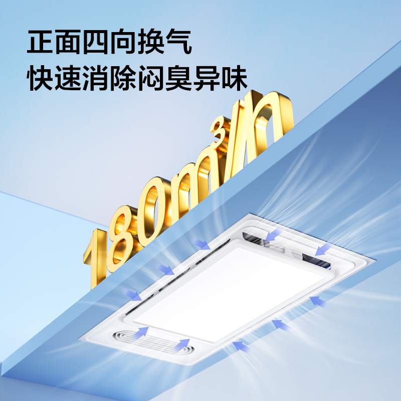 九牧卫浴官方浴霸取暖器集成吊顶照明排气扇一体卫生间浴室暖风机 - 图2