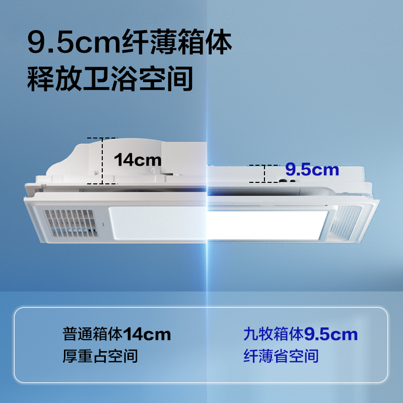 九牧卫浴官方浴霸取暖器集成吊顶照明排气扇一体卫生间浴室暖风机 - 图3