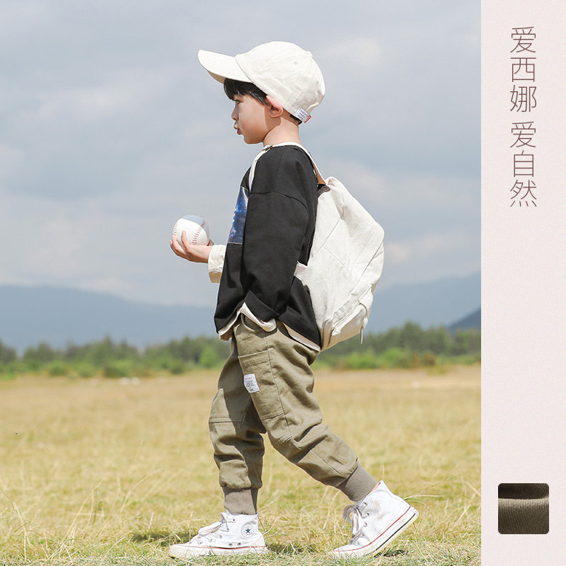 爱西娜男童2020秋装新款风休闲裤子 爱西娜童装裤子