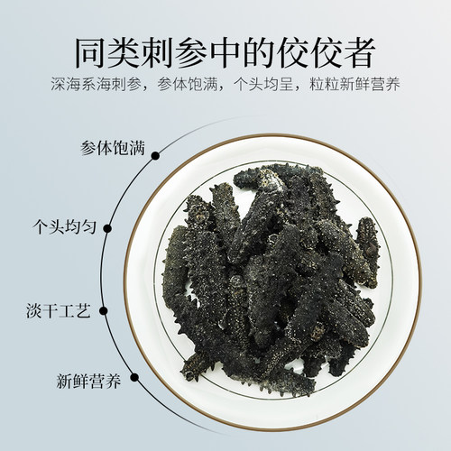山海岛大连淡干海参干货50克深海渗 辽刺参礼盒非即食海参 - 图1
