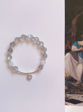 纯银原创甜酷爱心助睡眠转运珠