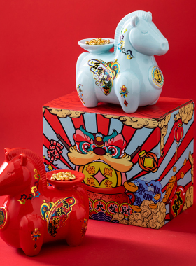马年吉祥物陶瓷摆件创意陶瓷