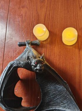 蝙蝠灯Bat Wall Tealight Holder蝙蝠蜡烛壁挂烛台万圣节树脂 挂